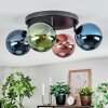 Gastor Deckenleuchte Glas 15 cm Blau, Grün, Kupferfarben, 4-flammig