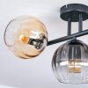 Koyoto Deckenleuchte Glas 15 cm Bernsteinfarben, Klar, Rauchfarben, 3-flammig
