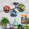 Koyoto Deckenleuchte Glas 15 cm Blau, Grün, Kupferfarben, 3-flammig