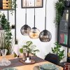 Koyoto Hängeleuchte Glas 15 cm Naturfarben, Schwarz, 3-flammig