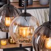Koyoto Hängeleuchte Glas 15 cm Naturfarben, Schwarz, 3-flammig