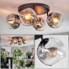 Ripoll Deckenleuchte Glas 15 cm Bernsteinfarben, Klar, 4-flammig