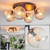 Koyoto Deckenleuchte Glas 15 cm Bernsteinfarben, Klar, 4-flammig