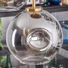 Ripoll Hängeleuchte Glas 20 cm Gold, Schwarz, 5-flammig