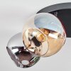 Koyoto Deckenleuchte Glas 15 cm Bernsteinfarben, Chrom, Rauchfarben, 4-flammig