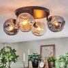Ripoll Deckenleuchte Glas 15 cm Bernsteinfarben, Rauchfarben, 4-flammig