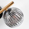 Chehalis Deckenleuchte Glas 12 cm Gold, Schwarz, 3-flammig
