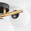 Chehalis Deckenleuchte Glas 12 cm, 15 cm Gold, Schwarz, 3-flammig