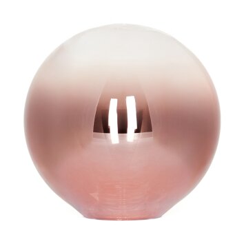 Glas-Lampenschirm Chehalis Ersatzglas 10 cm Klar, Kupferfarben