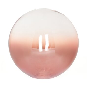 Glaslampenschirm Bernado Ersatzglas 12 cm Klar, Kupferfarben