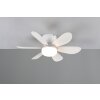 Reality Lund Deckenventilator mit Beleuchtung LED Weiß, 1-flammig, Fernbedienung