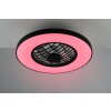 Reality Linköping Deckenventilator mit Beleuchtung LED Schwarz, 2-flammig, Fernbedienung, Farbwechsler