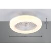 Reality Mora Deckenventilator mit Beleuchtung LED Weiß, 1-flammig, Fernbedienung