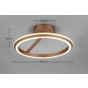 Trio Amador Deckenleuchte LED Braun, 1-flammig