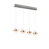Trio Dios Pendelleuchte LED Nickel-Matt, 4-flammig