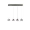 Trio Dios Pendelleuchte LED Nickel-Matt, 4-flammig