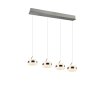 Trio Dios Pendelleuchte LED Nickel-Matt, 4-flammig