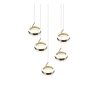 Trio Dios Pendelleuchte LED Nickel-Matt, 5-flammig