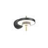 Trio KEATON Wandleuchte LED Schwarz-Gold, 1-flammig
