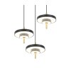 Trio KEATON Pendelleuchte LED Schwarz-Gold, 3-flammig