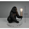 Lampe Affe Reality Kong Tischleuchte Schwarz, 1-flammig