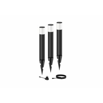 Philips Purex Gartenleuchte LED Schwarz, 1-flammig