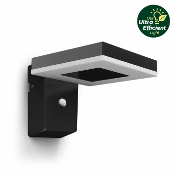 Philips Zonal Wandleuchte LED Schwarz, 1-flammig