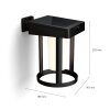 Philips Outdoor A-Label Solar Camill Wandleuchte LED Schwarz, 1-flammig, Bewegungsmelder