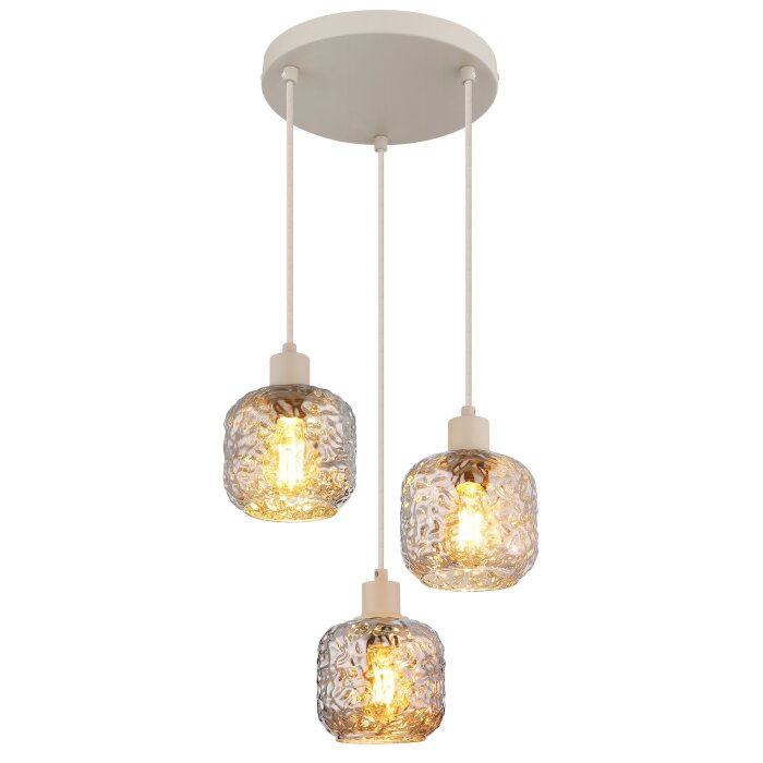 Globo Antonio Hängeleuchte Beige, 3-flammig