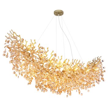 Globo Queena Kronleuchter Gold, 16-flammig