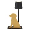 Hundelampe Globo Furri Tischleuchte LED Gold, Schwarz, 1-flammig