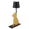 Hundelampe Globo Furri Tischleuchte LED Gold, Schwarz, 1-flammig