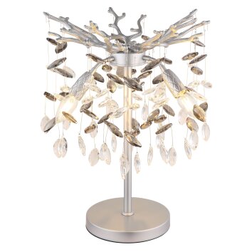 Globo Queena Tischleuchte Silber, 3-flammig