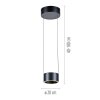 Paul Neuhaus PURE Clipse Pendelleuchte LED Grau, 2-flammig, Fernbedienung