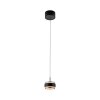 Paul Neuhaus PURE Falling Rings Pendelleuchte LED Schwarz, Transparent, Klar, 1-flammig, Fernbedienung