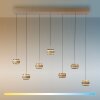 Paul Neuhaus PURE Falling Rings Pendelleuchte LED Bronze, Chrom, 7-flammig, Fernbedienung