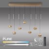 Paul Neuhaus PURE Falling Rings Pendelleuchte LED Bronze, Chrom, 7-flammig, Fernbedienung