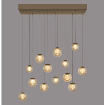 Paul Neuhaus PURE Popup Pendelleuchte LED Bronze, 13-flammig, Fernbedienung