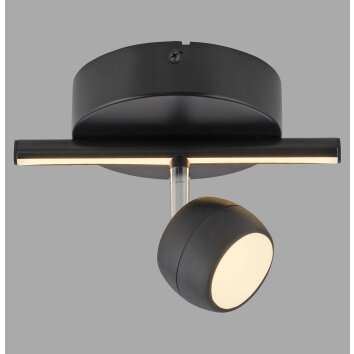 JUST LIGHT JARIK Deckenleuchte LED Schwarz, 2-flammig