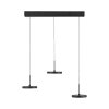 JUST LIGHT PLATA Pendelleuchte LED Schwarz, 3-flammig