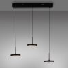 JUST LIGHT PLATA Pendelleuchte LED Schwarz, 3-flammig