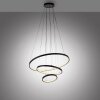 JUST LIGHT CERCHI Pendelleuchte LED Schwarz, 1-flammig