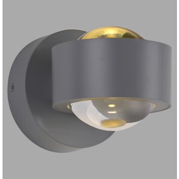 JUST LIGHT AKKU-CHIA AKKU-Wandleuchte LED Silber, 2-flammig, Fernbedienung