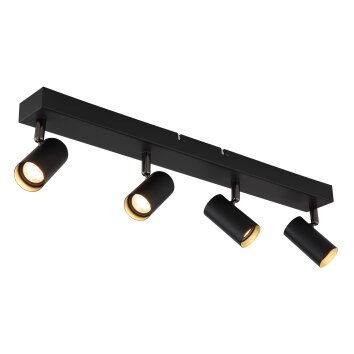 Globo Este Deckenleuchte LED Chrom, Schwarz, 4-flammig