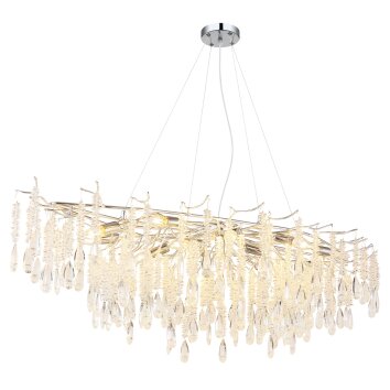 Globo Kinga Kronleuchter Silber, 14-flammig