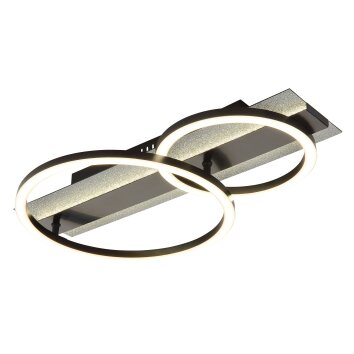 Globo Norberto Deckenleuchte LED Schwarz, Silber, 1-flammig
