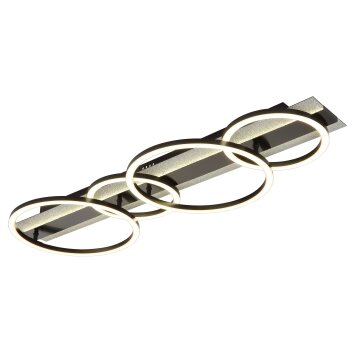 Globo Norberto Deckenleuchte LED Schwarz, Silber, 1-flammig