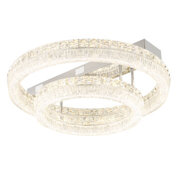 Globo Laurel Deckenleuchte LED Chrom, 1-flammig, Fernbedienung