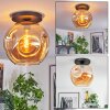 Ripoll Deckenleuchte Glas 30 cm Bernsteinfarben, 1-flammig