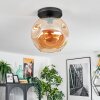 Ripoll Deckenleuchte Glas 30 cm Bernsteinfarben, 1-flammig